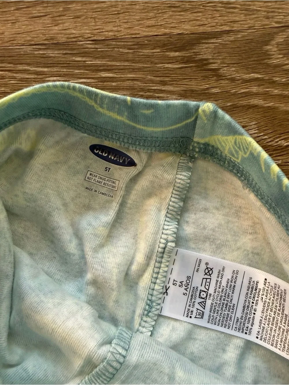 Old Navy 100% Cotton PJ Pants 2-PACK Carrot & Tie Dye Dino